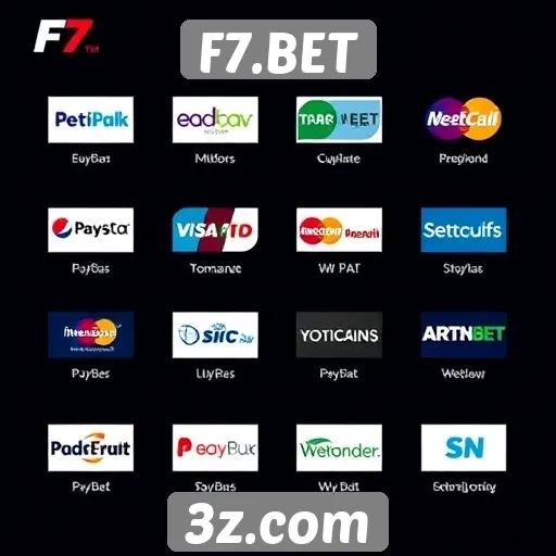 Métodos de pagamento disponíveis no F7.BET